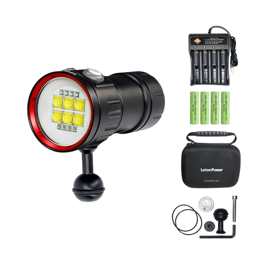 Waterproof 22800lm Dive Flashlight Rechargeable Torch for Photography