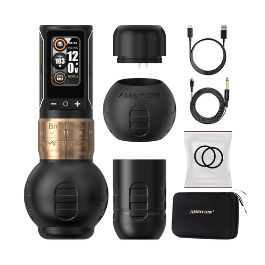 Professional Wireless Tattoo Pen Adjustable Stroke Rechargeable