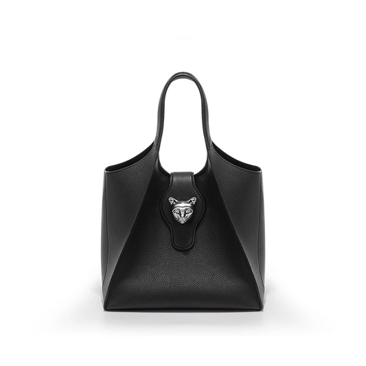 Versatile Black Leather Tote for Everyday Use
