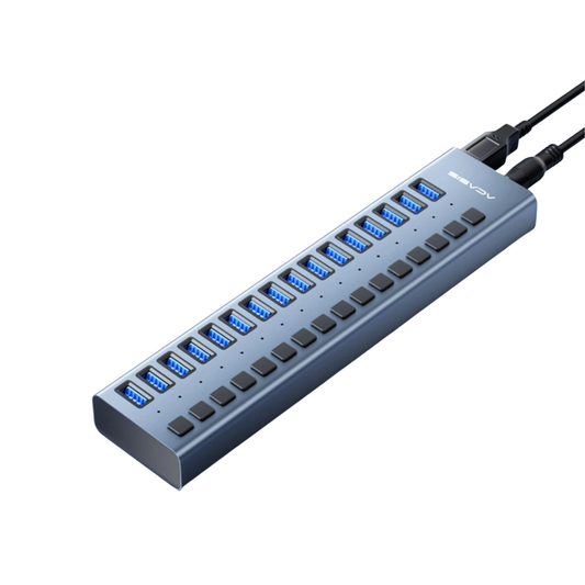 Aluminium 16 Port USB Hub High Speed Data Charging