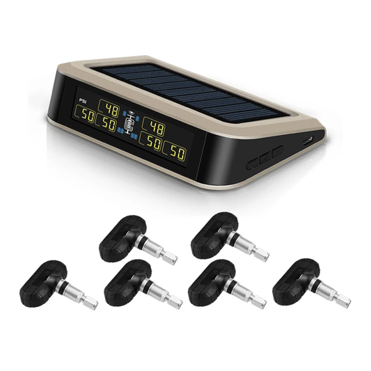 TPMS Tire Pressure Monitor 6 Sensors Solar Gold