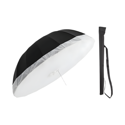 178cm Black Silver Reflective Photography Umbrella with Diffuser