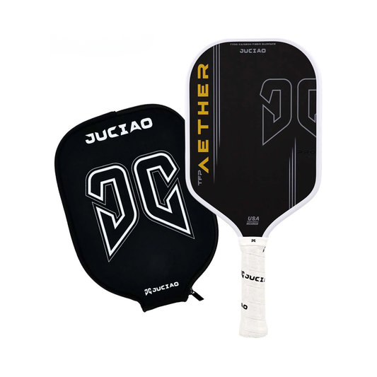 Yellow 16mm Carbon Pickleball Paddle Enhanced Power Performance