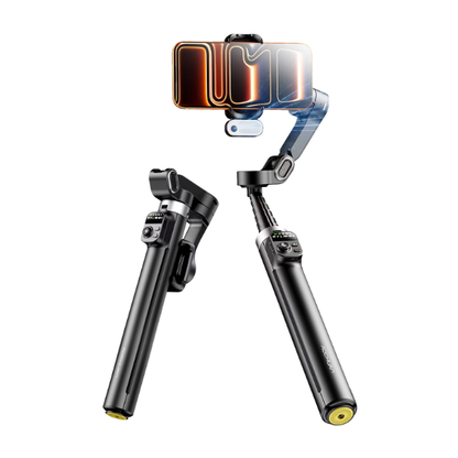 3-Axis Smartphone Gimbal Stabilizer with AI Tracking & Fill Light