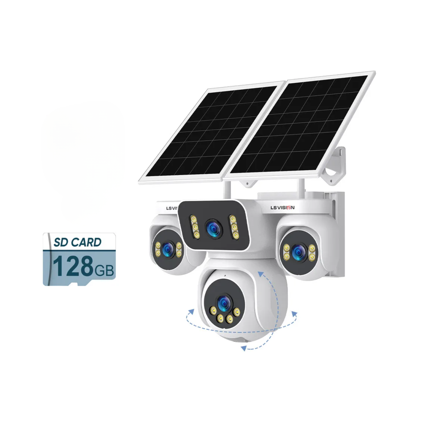4G Smart Solar CCTV Camera 128GB Weatherproof