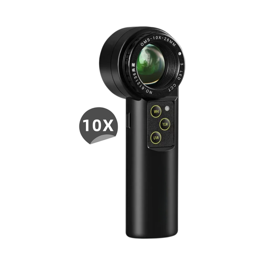 Portable LED Handheld Magnifier 10X for Jewelry and Gems