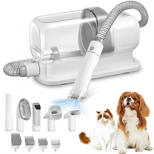 Cordless Pet Grooming Vacuum Kit with Large Hair Collector