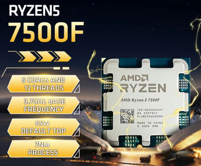 Ryzen 5 7500F 6-Core 12-Thread AM5 Desktop Processor