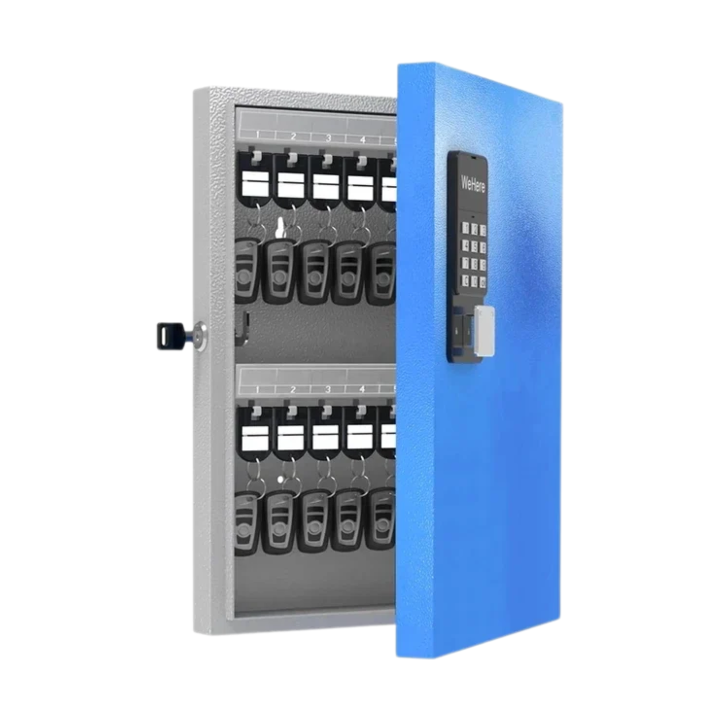 32-Key Digital Key Storage Safe Blue