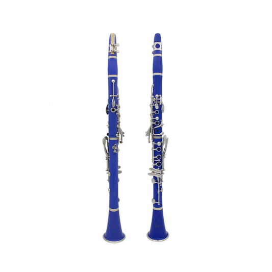 Blue Bb Clarinet with Case and Reed Professional 17 Keys