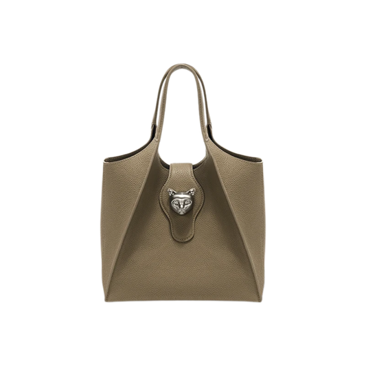 Elegant Cream Handbag with Spacious Interior