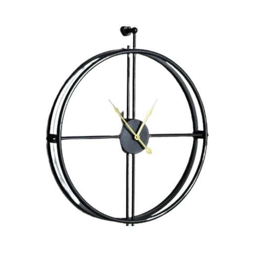 Decorative Wall Clock European Style Black Gold Needle 60cm
