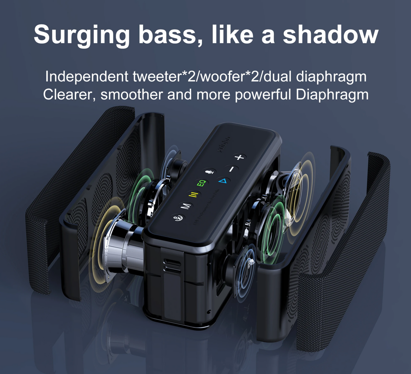 Rechargeable 100W Bluetooth Speaker with USB TF and AUX