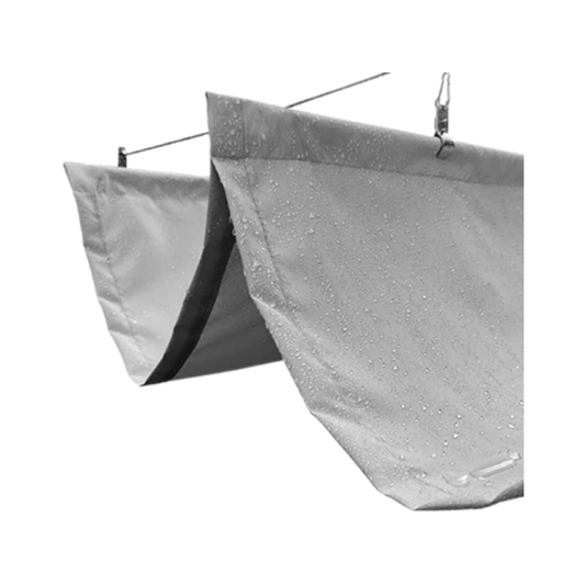 Grey 3x5m Waterproof Retractable Patio Awning with Pipes