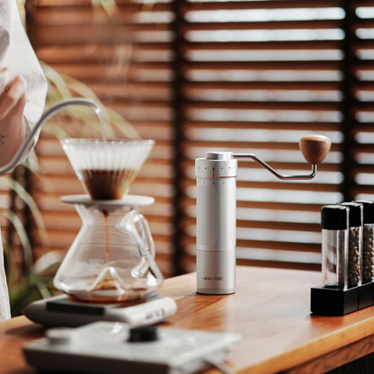 Stainless Steel Manual Coffee Grinder with Adjustable Conical Burr