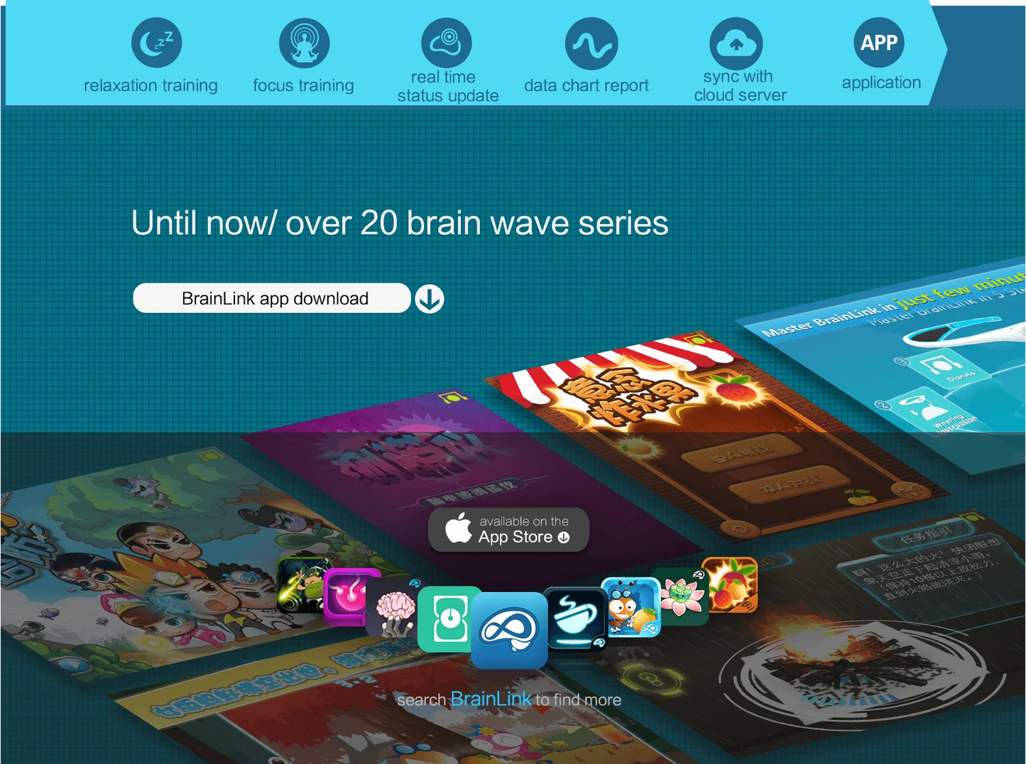 Wireless Brainwave Sensor Headset for Meditation and Focus Blue