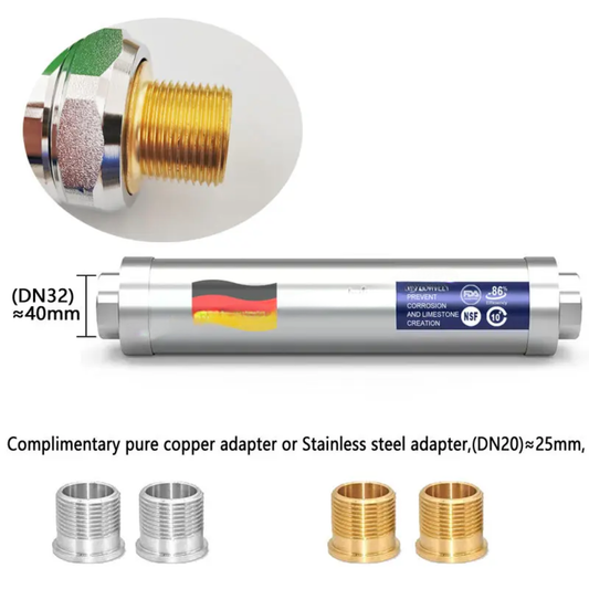 Whole House Inline Water Softener and Scale Descaler