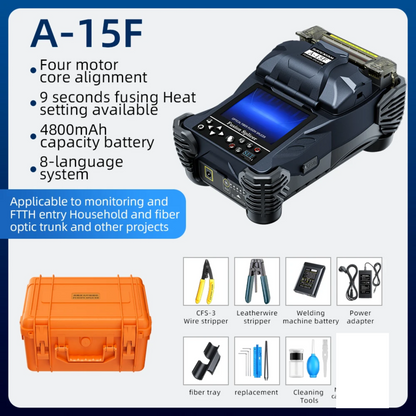 Hot Melt Fiber Fusion Splicer Black No Cleaver