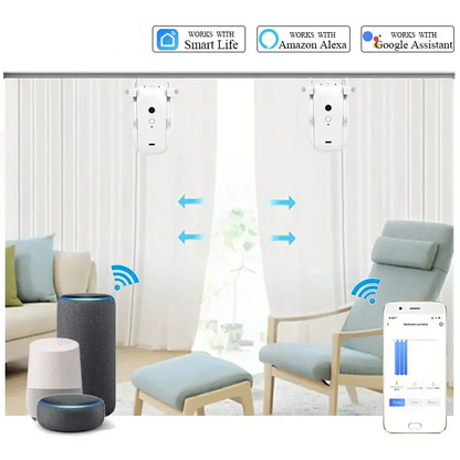 Bluetooth Double Smart Curtain Motor with App and Timer Control
