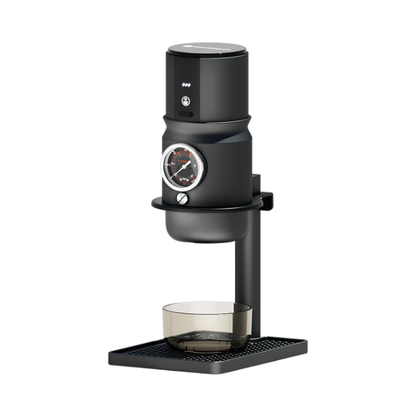 Rechargeable Travel Espresso Maker with Tamper and Stand Black