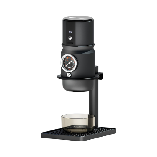 Rechargeable Travel Espresso Maker with Tamper and Stand Black