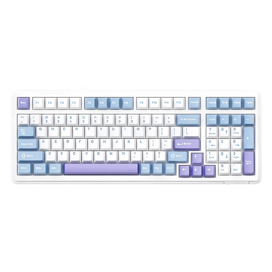 Purple Mechanical Gaming Keyboard with RGB and Bluetooth Mode