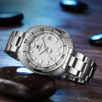 Silver Luxury Automatic Mechanical Watch with Sapphire Crystal