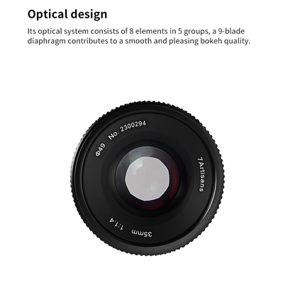 High Speed 35mm F1.4 APS C Lens for Sony Cameras