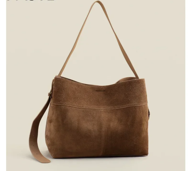 Retro Caramel Suede Women’s Commuter Bag