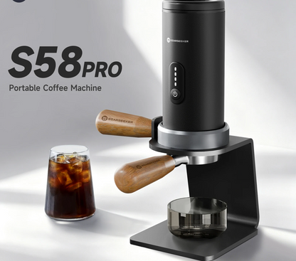 Portable Heated Espresso Coffee Maker with Bottomless Portafilter