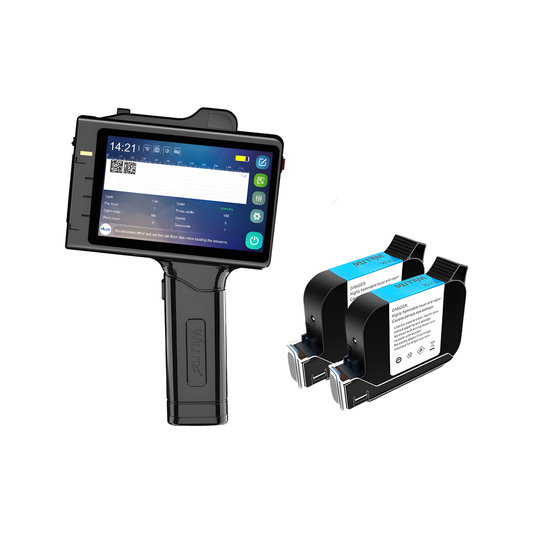 Portable QR Code Inkjet Printer with Two Ink Cartridges