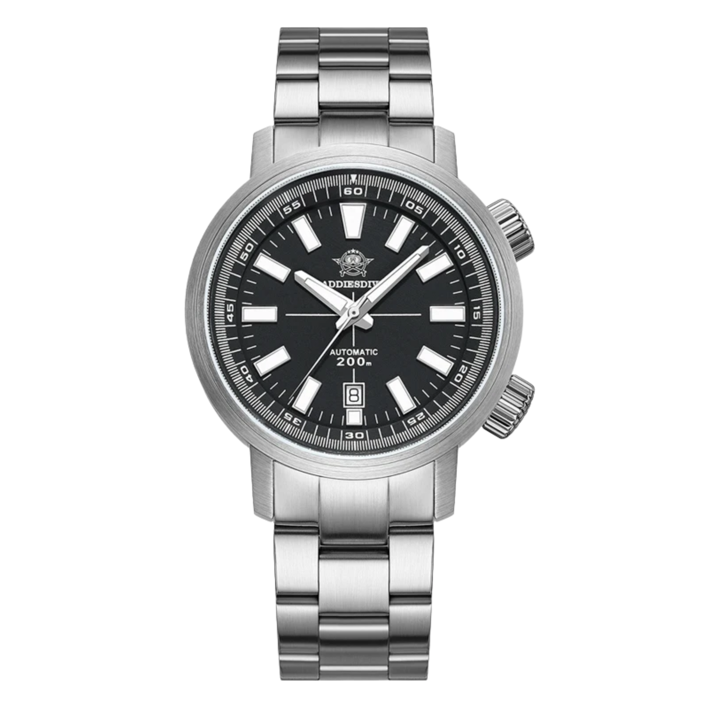 42mm Sapphire Automatic Watch 20Bar Waterproof Black White