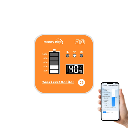Smart WiFi Water Level Monitor with LCD Temperature Display