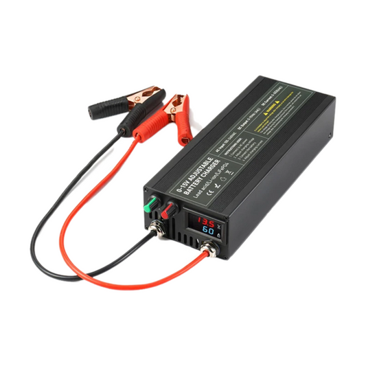 Quick 12V 60A Lithium Battery Charger with Clip Connector