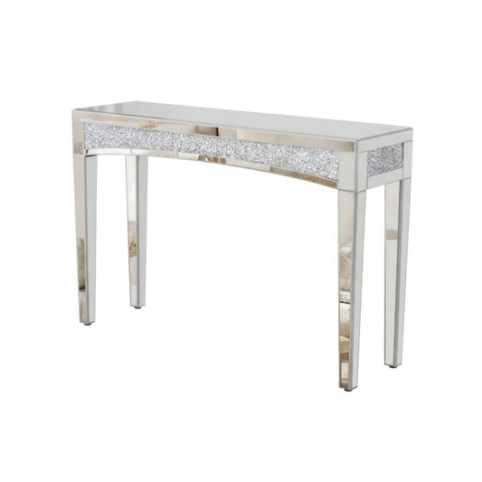 Mirrored Console Table 120cm Crystal Front Entryway Desk