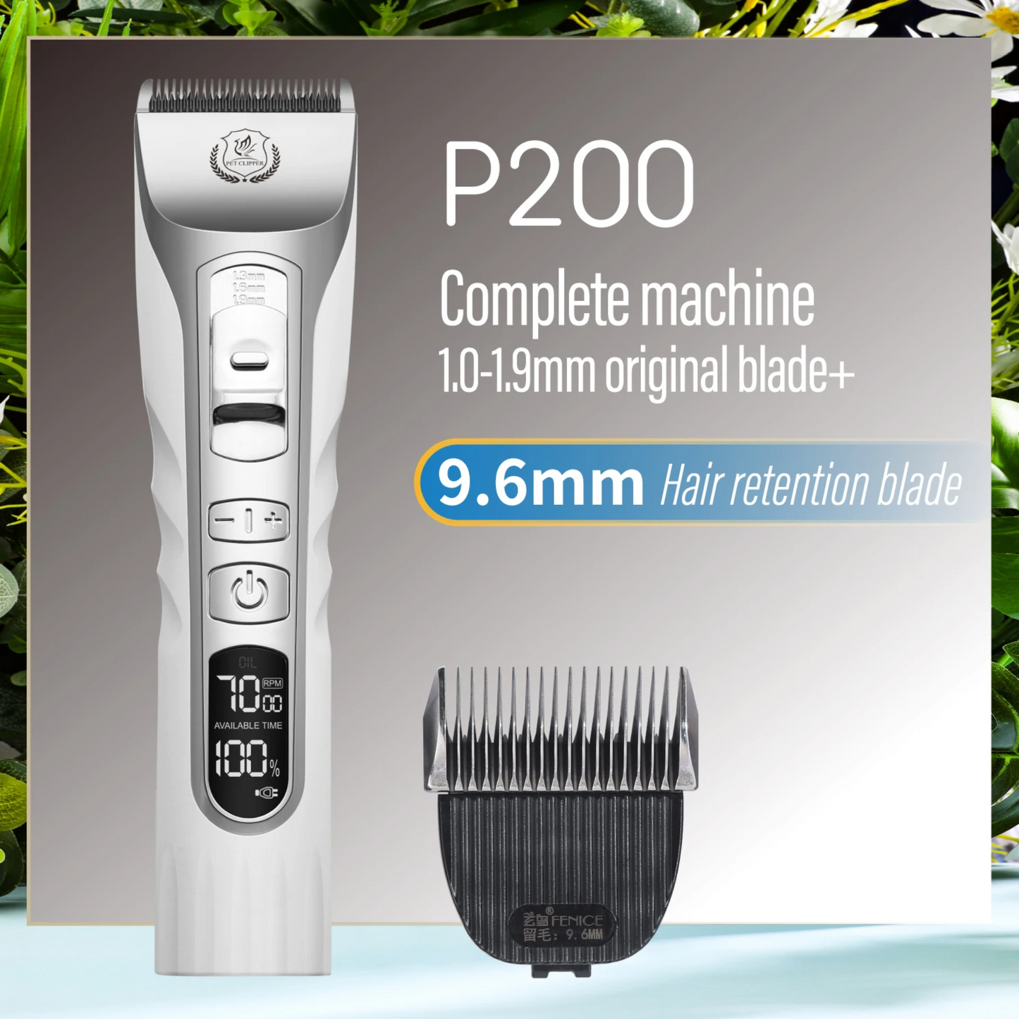 Portable Cordless Pet Hair Clippers for Quick Grooming 9.6mm