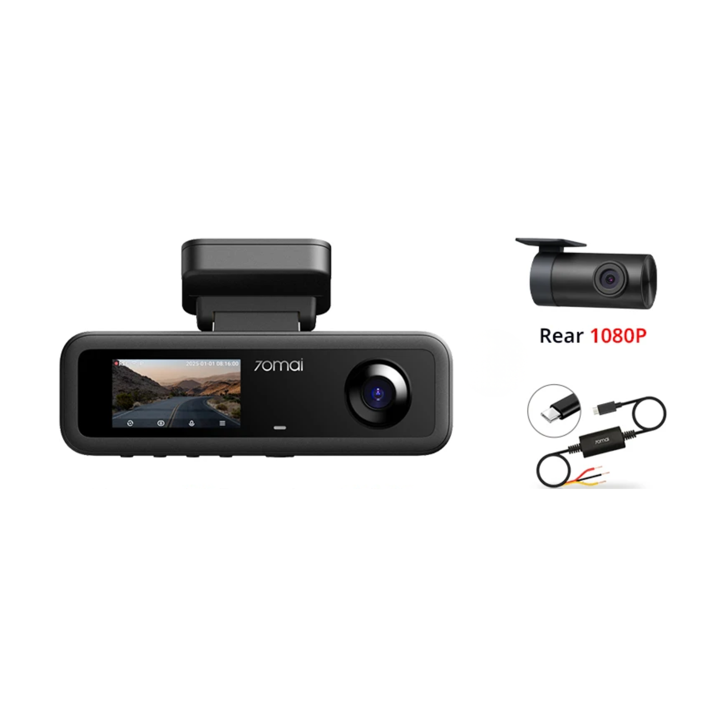 3-Channel 4K Dash Camera with 512GB U3 Card