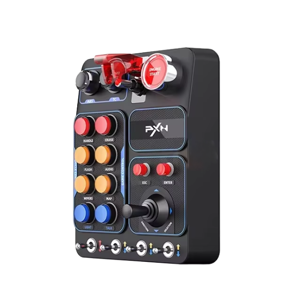 RGB Racing Game Control Panel with Linkage Lever for PC