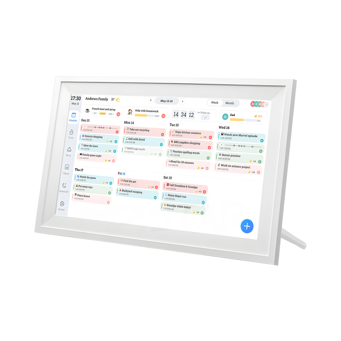 15.6 Inch Smart Family Calendar Touchscreen HD Display