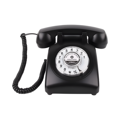 Black Welcome Audio Guestbook Phone for Events