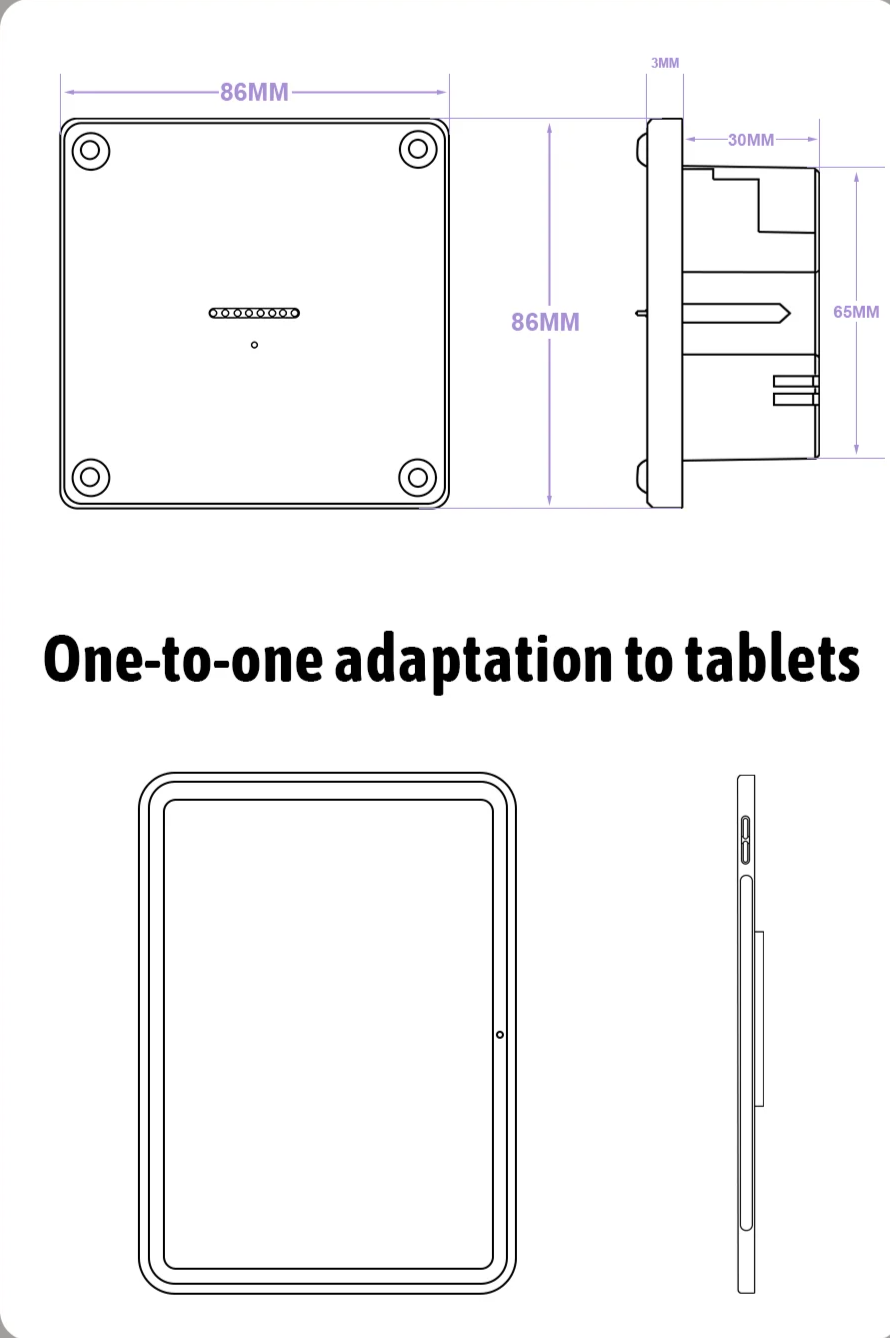 iPad Wall Mount Charger Base for iPad 10–11