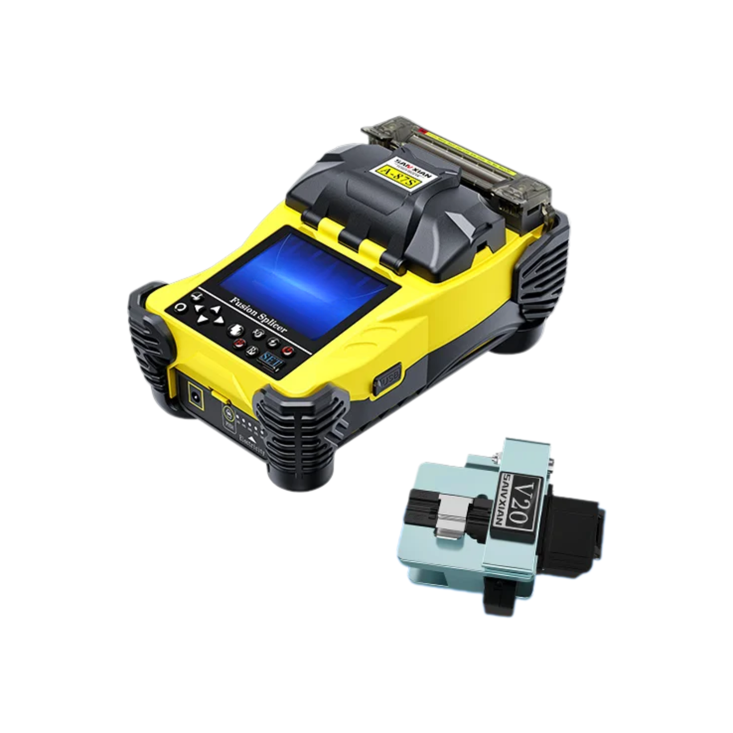 Yellow Hot Melt Fusion Splicer for Fiber Cables