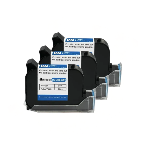 12.7mm Handheld Inkjet Printer Ink Cartridge Fast-Drying Black 3 Pack