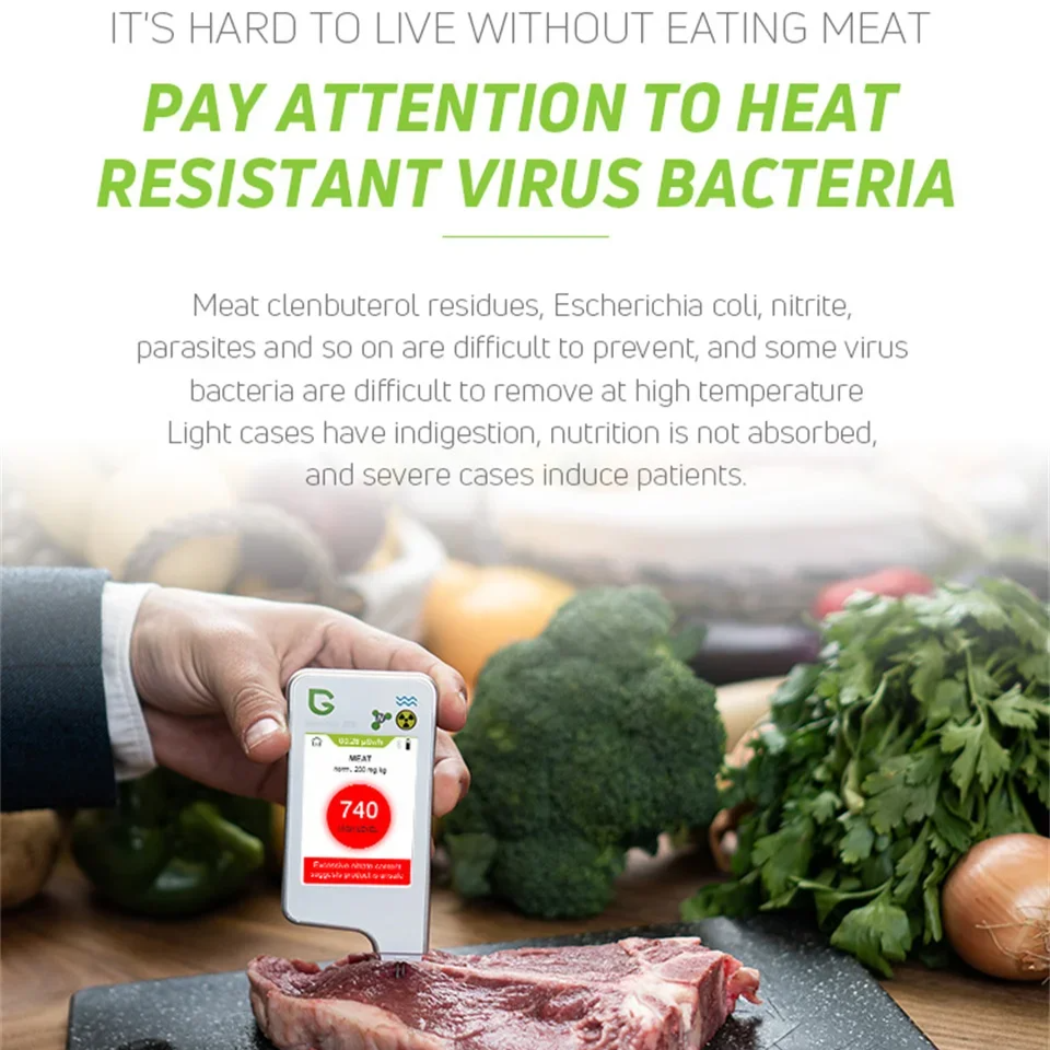 Advanced Food Nitrate Detector with Radiation and Water Testing