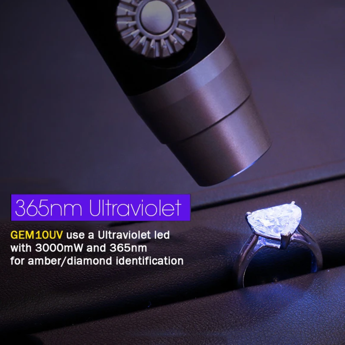 Powerful UV Jewelry Appraisal Flashlight for Gemstone Inspection