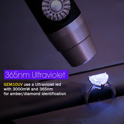 Powerful UV Jewelry Appraisal Flashlight for Gemstone Inspection