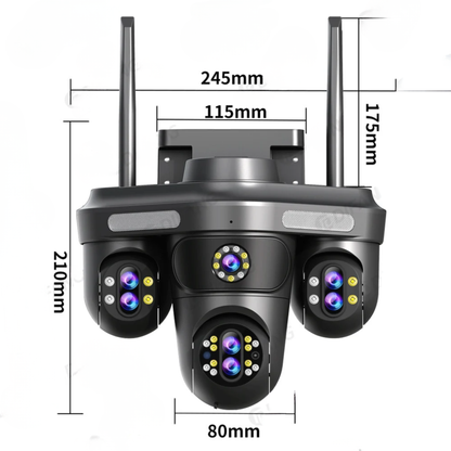 35MP Wireless Security Camera with 32GB Card Auto Tracking