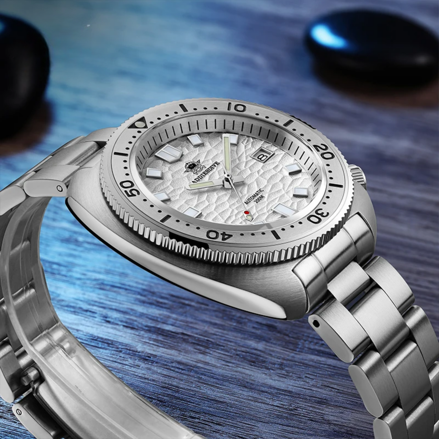 Silver Luxury Automatic Mechanical Watch with Sapphire Crystal