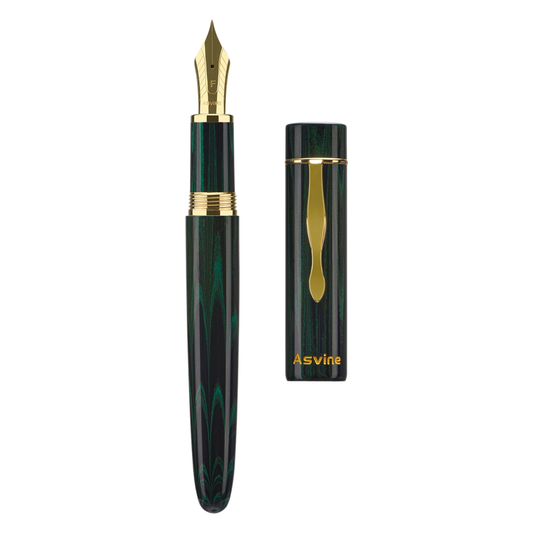 Green Ebonite Fountain Pen Extra Fine Nib