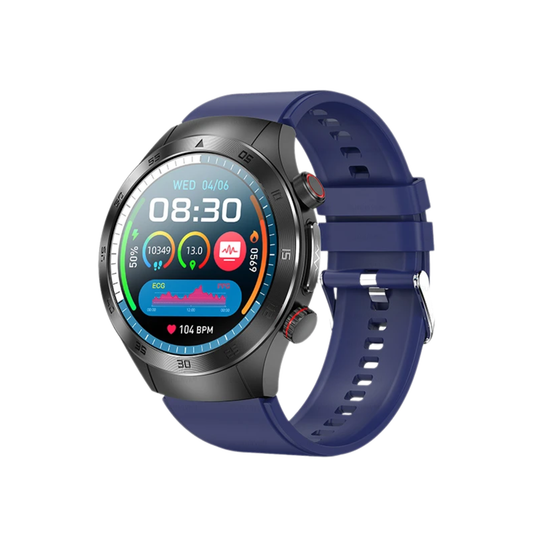 Advanced Smartwatch with ECG PPG and Laser Therapy Blue